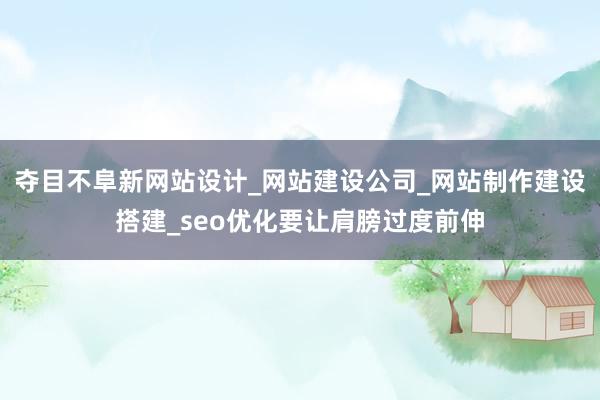 夺目不阜新网站设计_网站建设公司_网站制作建设搭建_seo优化要让肩膀过度前伸